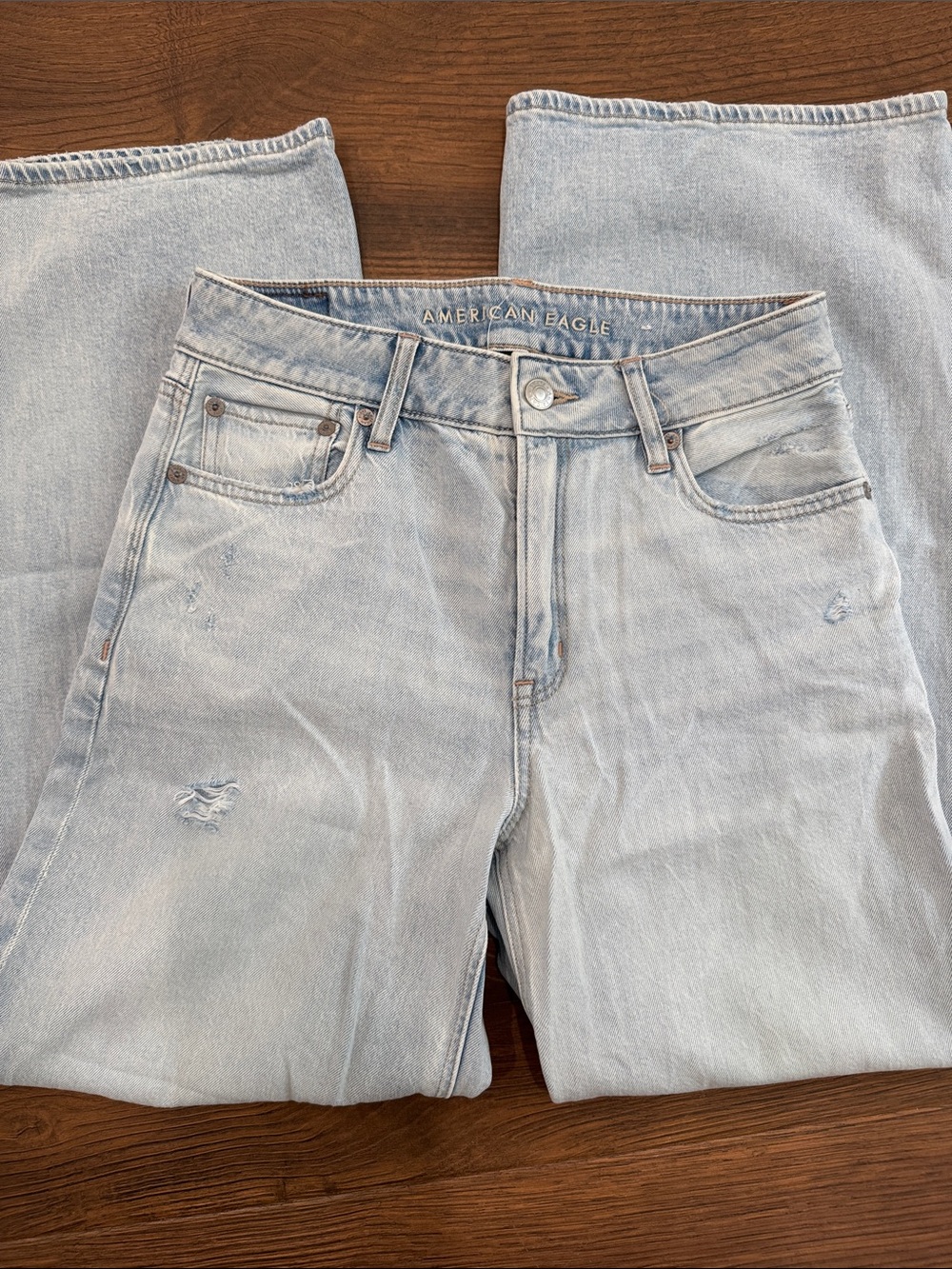 American Eagle Outfitters Light Blue Straight Leg Jeans